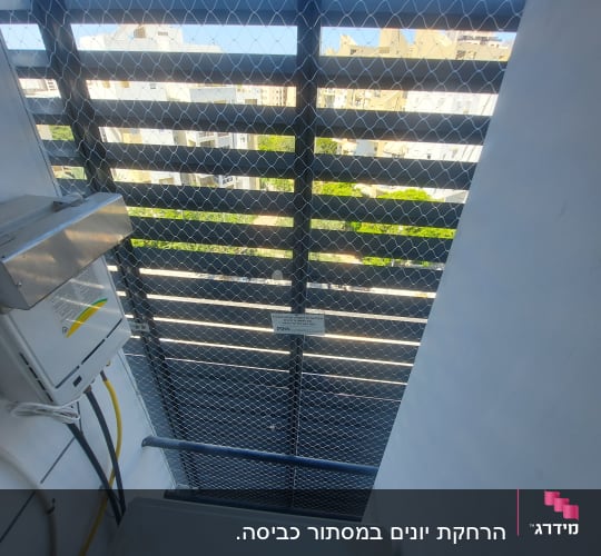רשת למניעת כניסת יונים על מרפסת